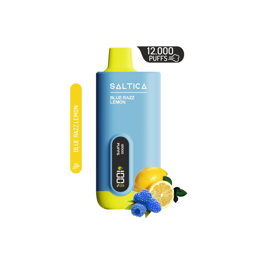 Saltica Ekranlı 12000 Blue Razz Lemon Kullan At Vape Bar