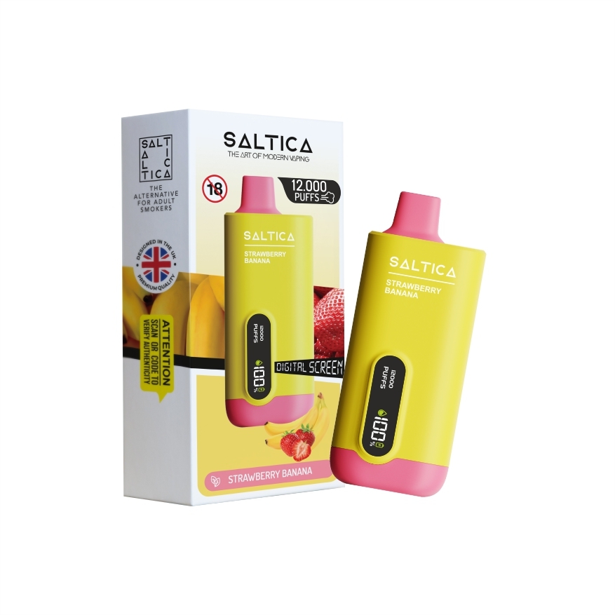 Saltica Ekranlı 12000 Strawberry Banana Kullan At Vape Bar