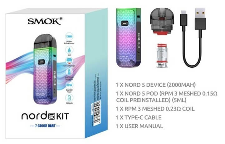 Smok Nord 5 Kutu İçeriği