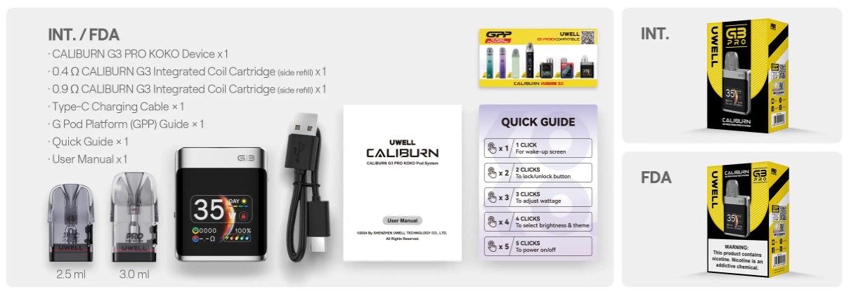 uwell g3 pro koko kutu