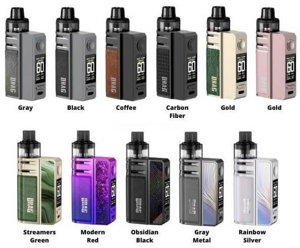 voopoo drag e60 pod colors