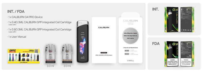 Uwell Caliburn G4 Pro Kutu 